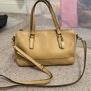 Coach Beige Leather Satchel